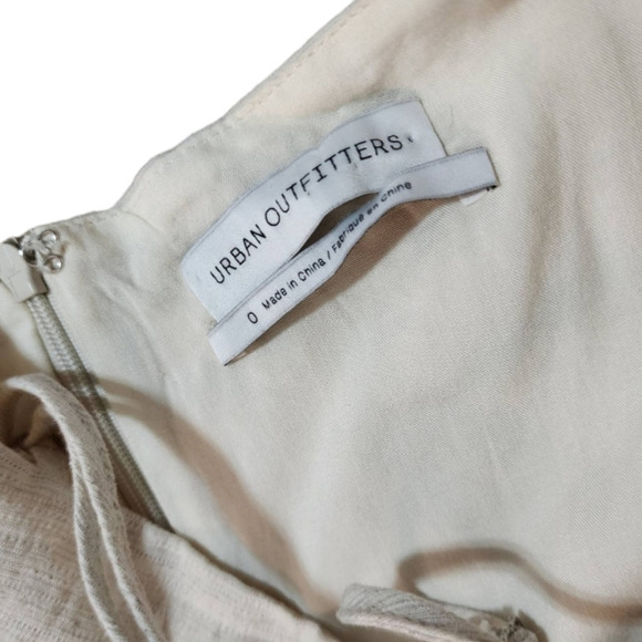 Urban Outfitters Riley Linen Mini Dress Cream Size 0 xs - Picture 5 of 8
